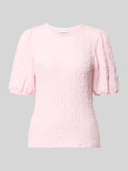 Blusenshirt mit Strukturmuster Modell 'FALL' von VILA Pink - 7