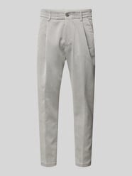 Tapered fit broek met bandplooien, model 'CHASY' van Drykorn - 35