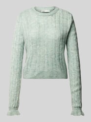 Regular Fit Strickpullover mit Rundhalsausschnitt Modell 'TIA' von Only Grün - 48