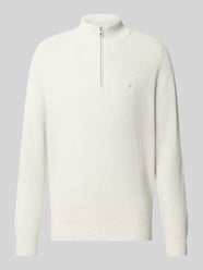 Regular Fit Strickpullover aus reiner Baumwolle mit Troyer-Kragen von Fynch-Hatton - 16