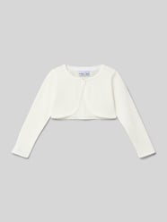 Cropped Bolero in Strick-Optik mit Zierbordüren von Happy Girls - 25