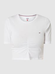 Crop Top mit elastischer Raffung von Tommy Jeans Weiß - 7