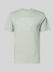 t-shirt z logo i okrągłym dekoltem od GUESS - 10
