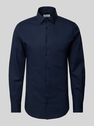 Shaped Fit Businesshemd aus Baumwoll-Stretch von s.Oliver BLACK LABEL Blau - 12