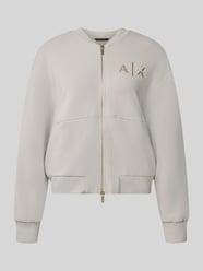 Sweatjacke mit Label-Print von Armani Exchange Beige - 20