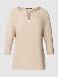 Blusenshirt mit V-Ausschnitt von comma Beige - 19