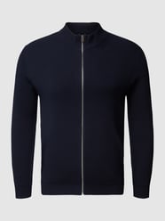 Kurtka z dzianiny PLUS SIZE z zamkiem błyskawicznym model ‘PERFECT’ od Jack & Jones Plus Niebieski - 27
