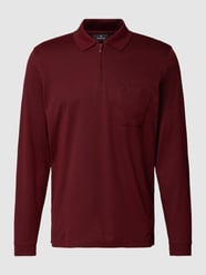 Poloshirt met korte ritssluitingsoverslag van RAGMAN Rood - 2