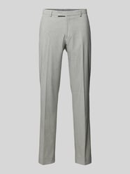 Straight leg pantalon van scheerwol met persplooien van Christian Berg Men Grijs / zwart - 34