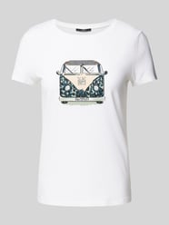 T-Shirt mit Label-Motiv-Print von Zero Weiß - 36