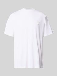 t-shirt z logo i okrągłym dekoltem od GUESS - 6