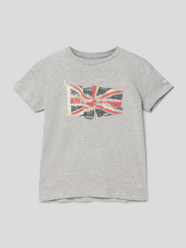 T-Shirt mit Label-Print von Pepe Jeans Grau - 10