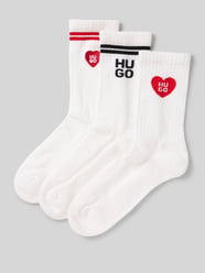 Sokken van katoenmix in een set van 3 paar, model 'LOVE YOU' van HUGO - 37