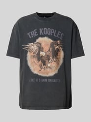 T-Shirt mit Label-Print von THE KOOPLES Schwarz - 3