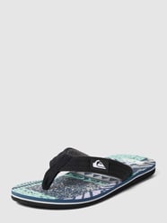 Zehentrenner mit Allover-Muster Modell 'MOLOKAI' von Quiksilver Blau - 36