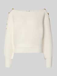 Sweter z obszyciem ozdobnymi kamieniami z mieszanki wiskozy model 'Jamia' od GUESS - 41