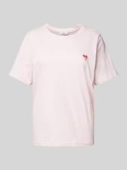 Relaxed Fit T-Shirt aus reiner Baumwolle mit Herz-Stickerei von s.Oliver RED LABEL Pink - 31