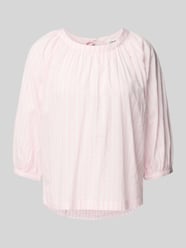 Bluzka o kroju relaxed fit z mieszanki bawełny i wiskozy od s.Oliver RED LABEL Fuksjowy - 44