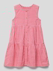 Kleid aus Baumwolle mit Karomuster von Tom Tailor Pink - 13
