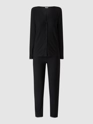 Pyjama met ribstructuur  van Esprit Grijs / zwart - 9