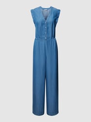 Jumpsuit in denimlook, model 'TARTINA' van Pennyblack Blauw - 20