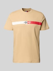 regular fit T-shirt van puur katoen van Tommy Jeans Beige - 5