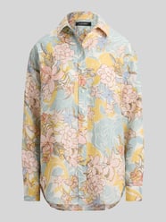 bluzka lniana o kroju relaxed fit z czystego lnu z kwiatowym wzorem na całej powierzchni od Lauren Ralph Lauren - 11