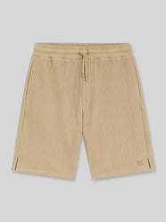 Relaxed Fit Shorts aus Baumwoll-Mix Modell 'DENOSHORT' von HUGO Beige - 26