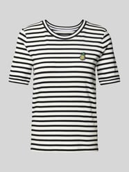 T-shirt met motiefstitching en ronde hals van Marc Cain - 13