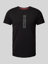 T-Shirt mit Label-Print von Alpha Industries Schwarz - 8