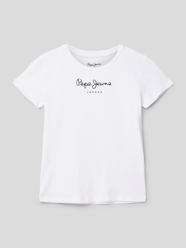 T-shirt met labelprint, model 'WENDA' van Pepe Jeans Wit - 2