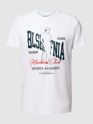 T-Shirt mit Statement-Print Modell 'Golf' von BLS HAFNIA Weiß - 8