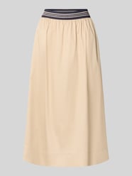 Midirock mit elastischem Bund von White Label Beige - 9