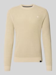 Sweter o kroju regular fit z imitacji dzianiny od LERROS - 43
