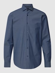 Regular Fit Business-Hemd mit feinem Allover-Muster Modell 'Joe' von BOSS Modern Fit Blau - 6