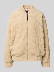 Oversized Jacke aus Teddyfell MODELL 'FALIX-1' von HUGO Beige - 10