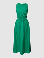 Knielange jurk met cut-out bij de taille van Marc O'Polo Denim Groen - 36