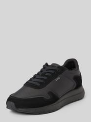 Sneakersy z tkaniny z obszyciem ze skóry welurowej od BOSS - 4