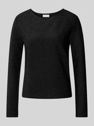 Longsleeve mit Rundhalsausschnitt von Jake*s Collection Schwarz - 11