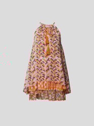 Minikleid mit Allover-Muster von Yvonne S Orange - 45