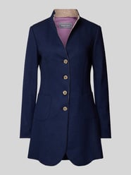 Leinenblazer mit Ziernähten von WHITE LABEL Blau - 47