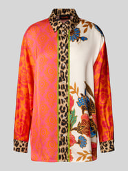 Relaxed Fit Bluse aus Viskose im Allover-Look von miss goodlife Orange - 42