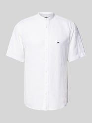 Regular Fit Freizeithemd aus Leinen mit Maokragen Modell 'Summer' von Fynch-Hatton Weiß - 35