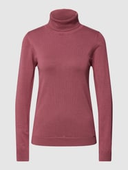 Shirt met lange mouwen en geribde col van More & More Roze - 32