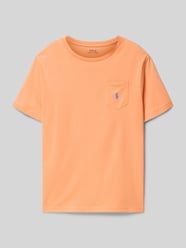 męski t-shirt o kroju regular fit z czystej bawełny od Polo Ralph Lauren Teens - 4