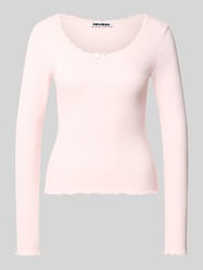 Longsleeve mit Spitzenbesatz und Rundhalsausschnitt von REVIEW Pink - 18