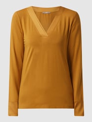 Shirt met lange mouwen en V-hals van Jake*s Collection Geel - 32