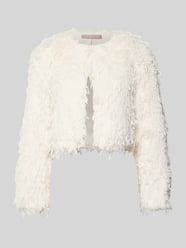 Cropped Cocktailjacke mit Federn von Christian Berg Cocktail - 23