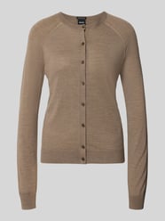 Regular Fit Strickjacke aus reiner Schurwolle Modell 'Fonami' von BOSS Beige - 39