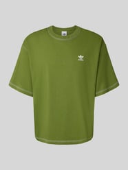 T-Shirt mit Label-Stitching und Rundhalsausschnitt von adidas Originals - 23